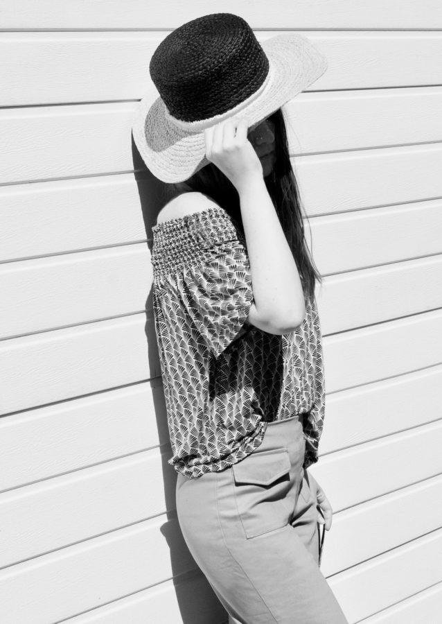 Outfit mit Strohhut auf minnja blog